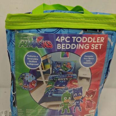 PJ Masks 4 Pc Toddler Bedding Set - New