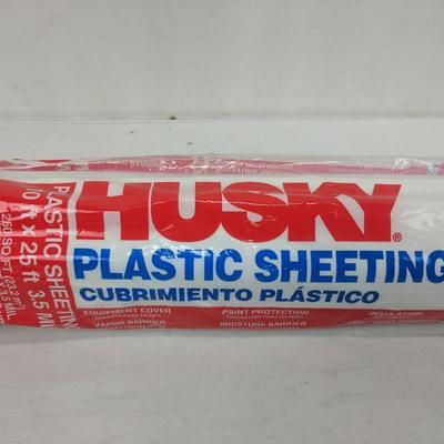 Husky Plastic Sheets 10 ft x 25 ft - New