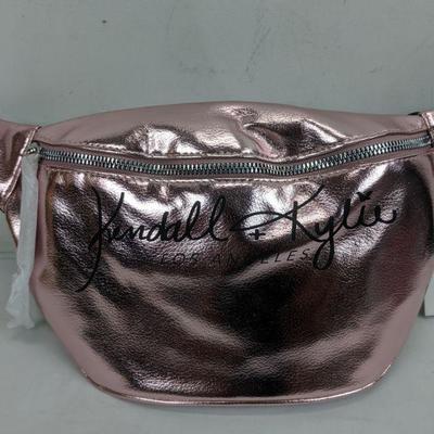 Kendall & Kylie Pink Metallic Fanny Pack - New
