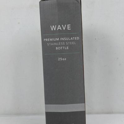 Wave Insulated Stainless Steel Bottle 25 oz - New, Opened Box