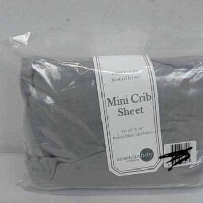 Mini Crib Sheet, Gray 24