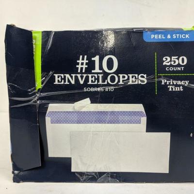 #10 Envelopes 250 Count Privacy Tint - New, Damaged Box