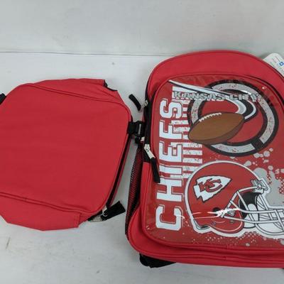 NFL Kansas City Chiefs Backpack/Lunch Box - New