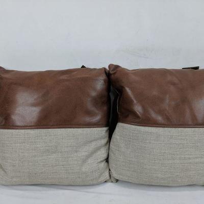 Mixed Material Decorative Pillow, 100% Natural Feathers, 15x15
