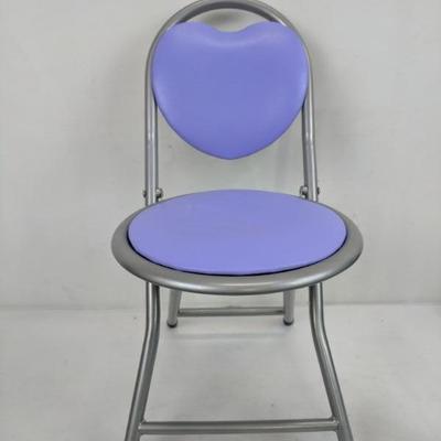 Purple Mini Chair W/ Heart - New