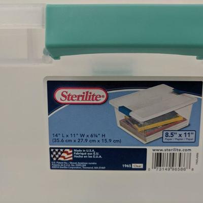 Sterilite Plastic Containers/Blue, Set of 4 - New