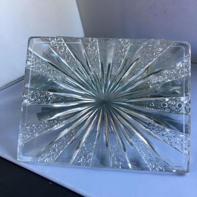 Vintage Serving Set of 7 Cut Glass Plates