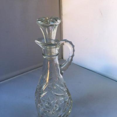 Vintage Glass Cut Cruet