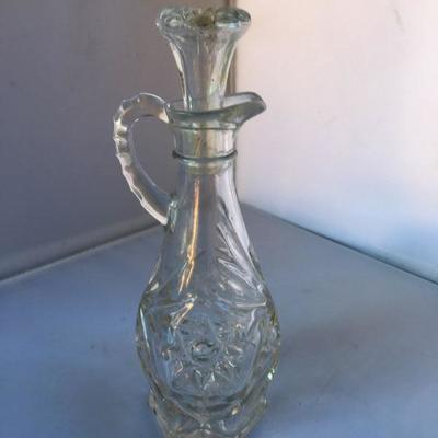 Vintage Glass Cut Cruet