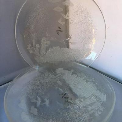 Vintage Etched Glass Mixed Lot of lLates