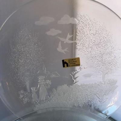 Vintage Etched Glass Mixed Lot of lLates