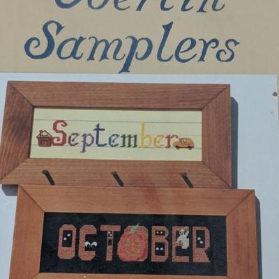 Qty 6 Cross Stitch Patterns: America, Easter, TGiving & More by Oberlin Samplers