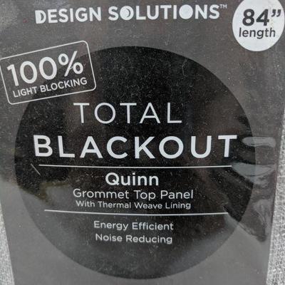 Blackout Curtains, Gray. Quinn Grommet Top Panel 84