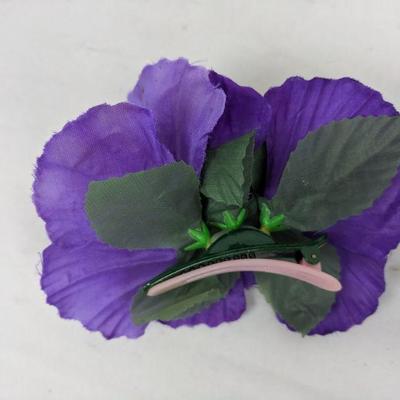Purple Flower Hair Clip