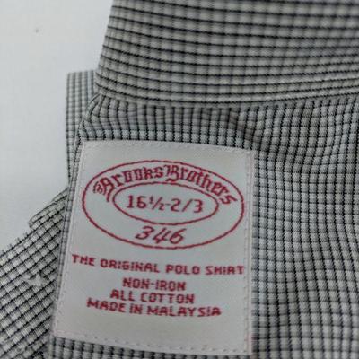 3 Men's Shirts Brooks Brothers: 1 Polo, 2 Button Ups 16 1/2- 32/33