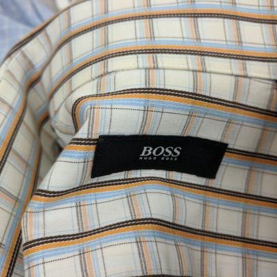 3 Men's Dress Shirts: 2 Boss 16 1/2 - 32/33, 1 Joseph Abboud 15 1/2 - 32/33