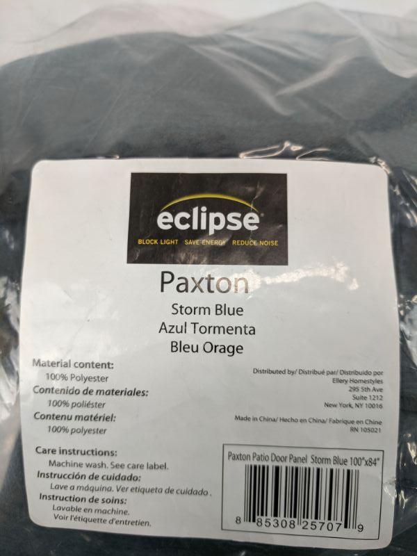 Eclipse Thermal Blackout Patio Door Curtain Panel, 100" x 84", Storm