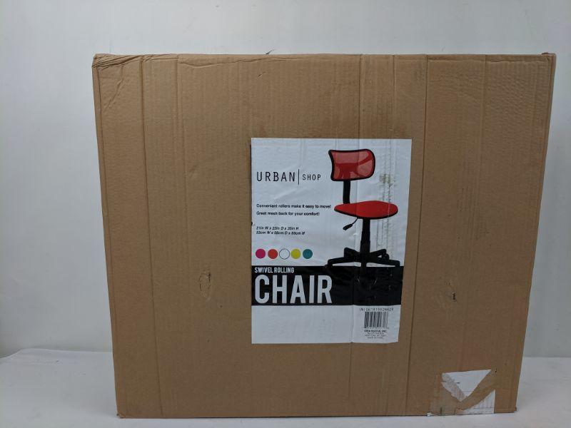 Urban Shop Swivel Mesh Chair, Red Engine New