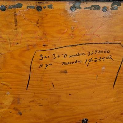 WWII Squad Carpenter Chest Foot Locker with Original Transfer Papers