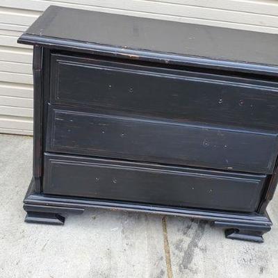 Black Dresser Project Piece, Includes New Rails, One Foot Needs to be Replaced