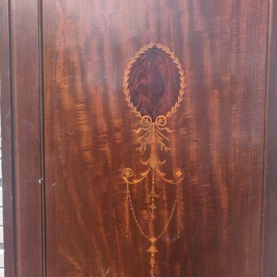 Vintage Sliding Door w/ Inlaid Wood Work