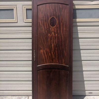 Vintage Sliding Door w/ Inlaid Wood Work