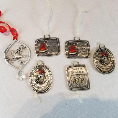 Adorned Pewter Ornaments