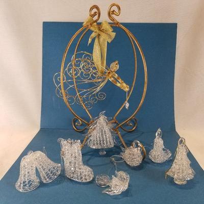 Spun Glass Ornaments with an Angel