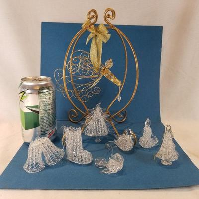 Spun Glass Ornaments with an Angel