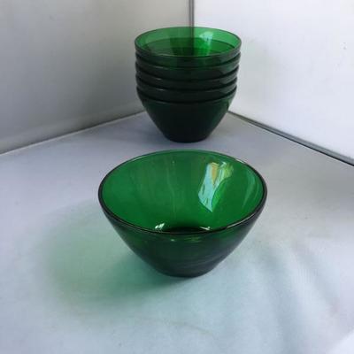Vintage Set of SIX Green Bowls
