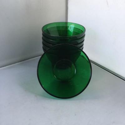 Vintage Set of SIX Green Bowls