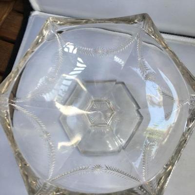 Vintage German Crystal Hexagonal with Superb Design