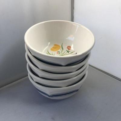 Vintage Set of FOUR French Hand Painted Bowls