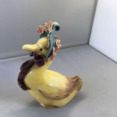 Vintage Ceramic Hand Painted Duck 