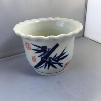 Vintage Chinese Hand Painted Planter
