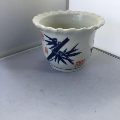 Vintage Chinese Hand Painted Planter