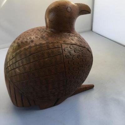 Vintage Hand Carved Wooden Bird