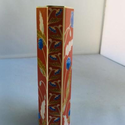 Vintage Elan by Takanashi Hand Painted Octagonal Vase