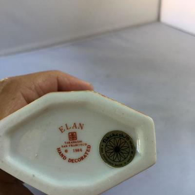 Vintage Elan by Takanashi Hand Painted Octagonal Vase