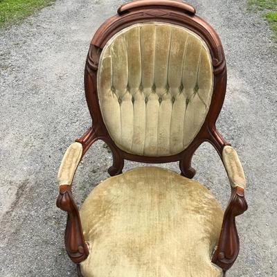 Victorian Antique Balloon Back Chair