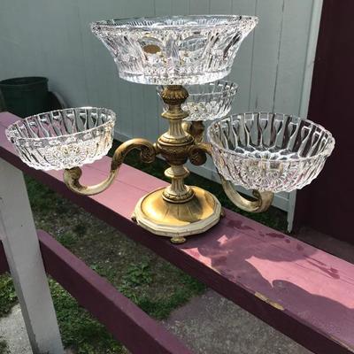 4 Piece Lead Crystal Compote