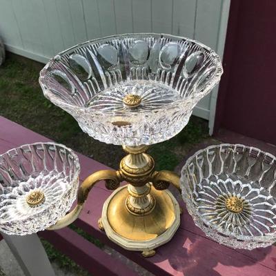4 Piece Lead Crystal Compote