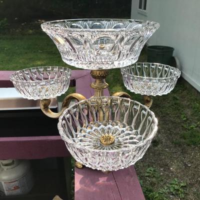 4 Piece Lead Crystal Compote