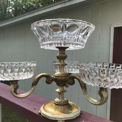 4 Piece Lead Crystal Compote