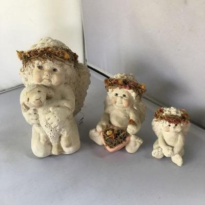 Vintage Lot of THREE Cherubs Made by Cast Art