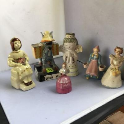 Vintage Large Lot of SIX Dolls Ceramic and Porcelain