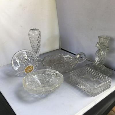 Vintage Large Lot of SIX Crystal  Decorative Pieces