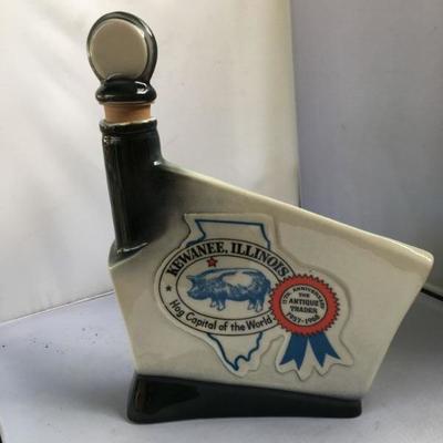 Vintage Kewanee Illinois Bourbon Whiskey Empty Bottle 