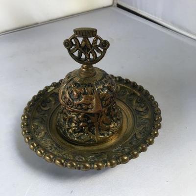 Vintage Bronze/Brass Bell and Plate