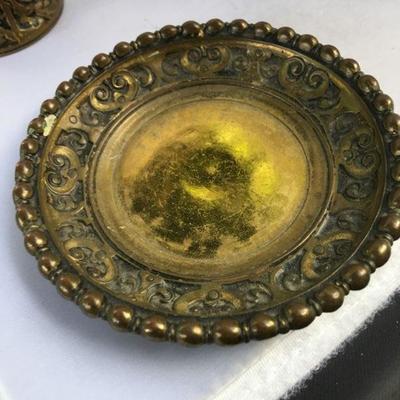 Vintage Bronze/Brass Bell and Plate
